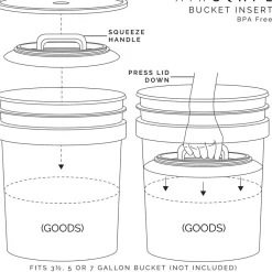 Airscape® Bucket Insert Lid - Ilmatiivis kansi ämpärille