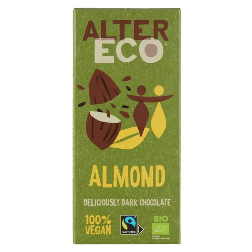 Alter Eco manteli & tumma suklaa 60% 100 g