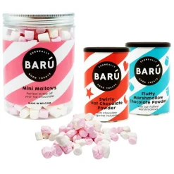 Barú Mini Mallows 220 g + Fluffy Marshmallow Chocolate Powder 250 g + Swirly Hot Chocolate 250 g