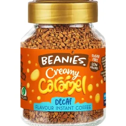 Beanies Decaf Creamy Caramel kofeiiniton maustettu pikakahvi 50 g