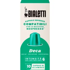 Bialetti Deca Nespresso-yhteensopivat kofeiinittomat kahvikapselit 10 kpl