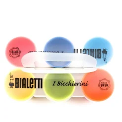Bialetti Multicolour keraamiset espressokupit 90 ml, 6 kpl