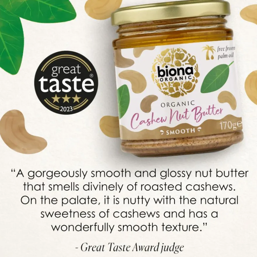 Biona Cashew Nut Butter Smooth cashew-tahna 170 g