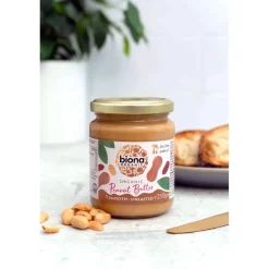 Biona Peanut Butter Smooth suolaton maapähkinävoi