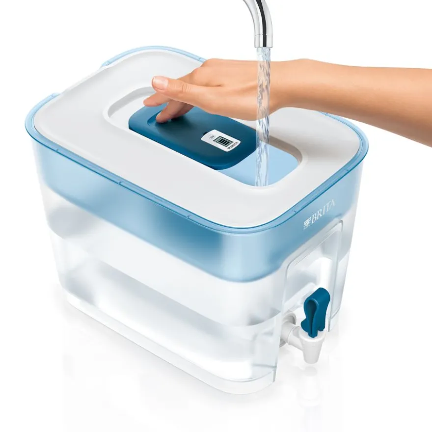 Brita Flow vedensuodatinsäiliö hanalla 8,2 l, sininen
