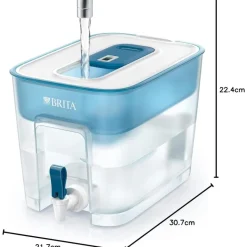 Brita Flow vedensuodatinsäiliö hanalla 8,2 l, sininen