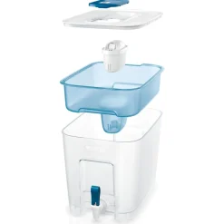 Brita Flow vedensuodatinsäiliö hanalla 8,2 l, sininen