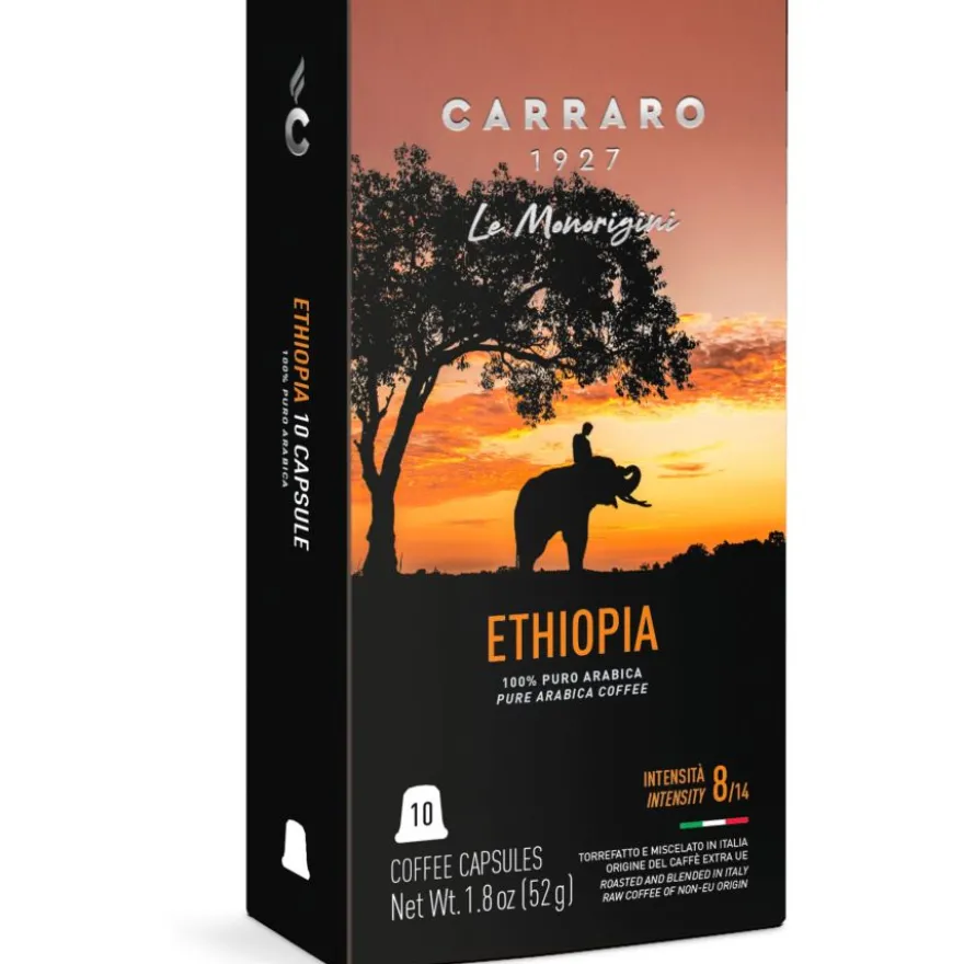 Carraro 1927 Ethiopia Premium Nespresso-yhteensopiva kapseli 10 kpl