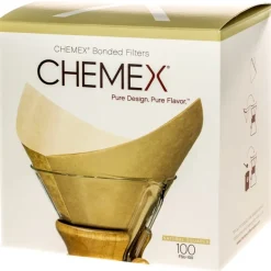 Chemex valkaisemattomat neliönmuotoiset suodatinpaperit 6, 8 ja 10 kupin kannuun 100 kpl