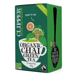 Clipper Organic Chai Green Tea 20 teepussia