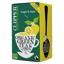 Clipper Organic Green Tea & Lemon 20 teepussia