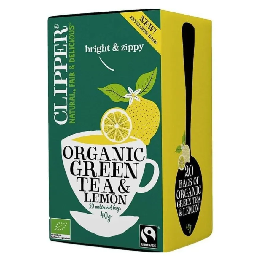 Clipper Organic Green Tea & Lemon 20 teepussia