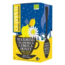 Clipper Organic Warming Chamomile, Lemon & Honey Infusion, 20 teepussia