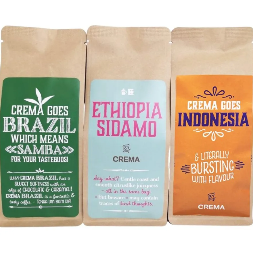 Crema-maistelupaketti Suodatinkahvit I - 3 x 250 g