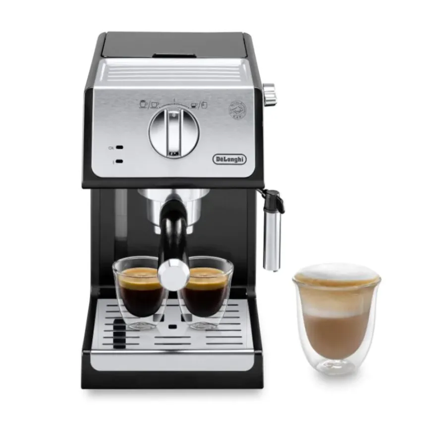 DeLonghi ECP33.21.BK espressokeitin, musta/hopea