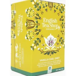 English Tea Shop Organic Black Tea Vanilla Earl Grey, 20 teepussia
