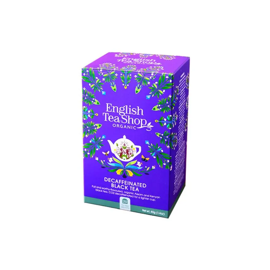 English Tea Shop Organic Decaffeinated Black Tea, 20 teepussia