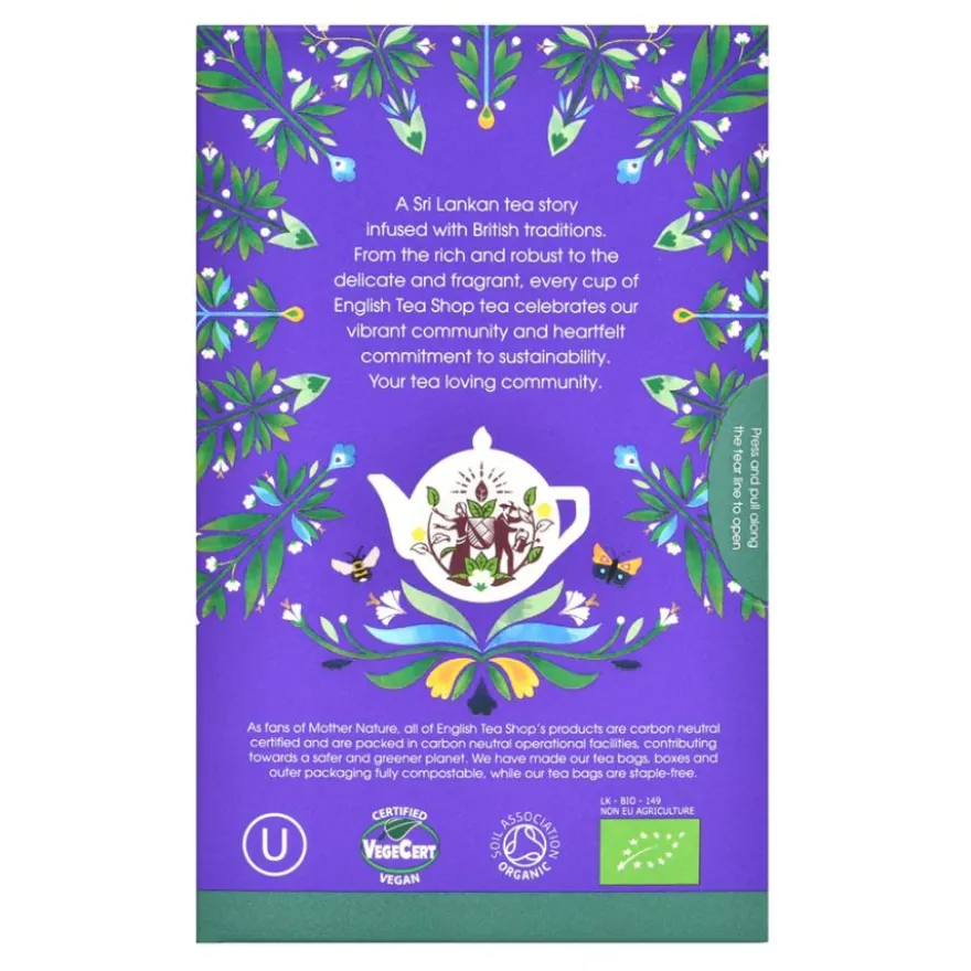 English Tea Shop Organic Decaffeinated Black Tea, 20 teepussia