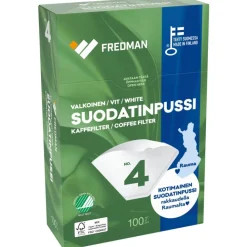 Fredman suodatinpussi valkoinen No 4, 100 kpl