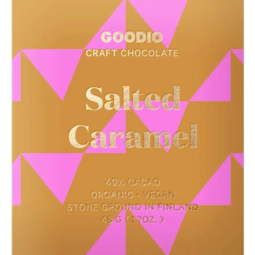 Goodio Salted Caramel luomu-suklaa 49%, 48 g