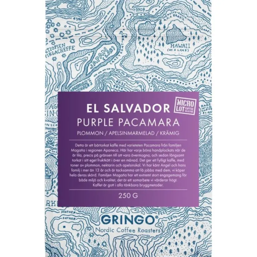 Gringo Nordic El Salvador Purple Pacamara 250 g kahvipavut