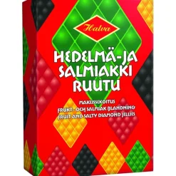 Halva Hedelmä- ja Salmiakkiruudut, rasia 240 g
