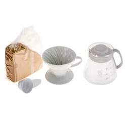 Hario V60-02 Ceramic Dripper Set 600 ml, valkoinen