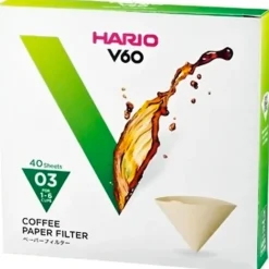 Hario V60 Misarashi ruskea suodatinpaperi koko 03, 40 kpl laatikko