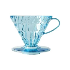 Hario V60 Project Waterfall suodatinsuppilo koko 02, kirkas sininen