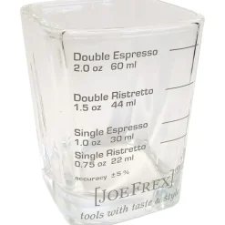 JoeFrex testilasi mitta-asteikolla espressolle