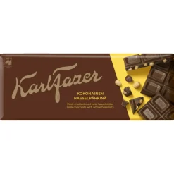 Karl Fazer tumma suklaa & kokonainen hasselpähkinä suklaalevy 200 g