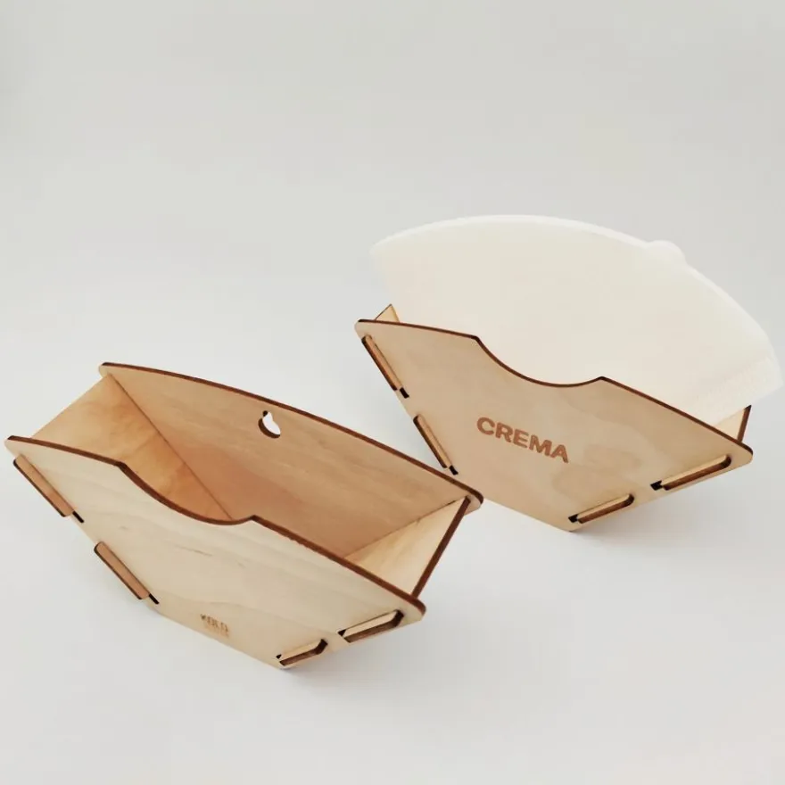 KOLO Design x Crema puinen suodatinpussiteline, koivu