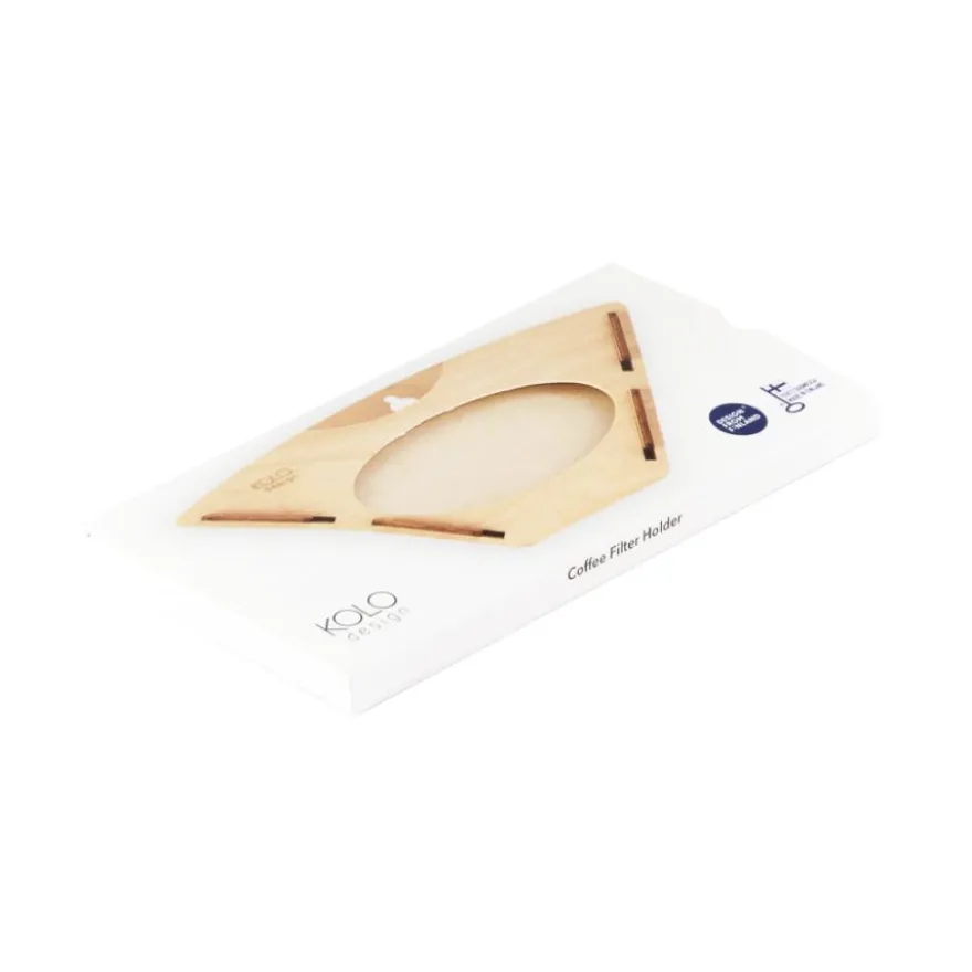 KOLO Design x Crema puinen suodatinpussiteline, koivu