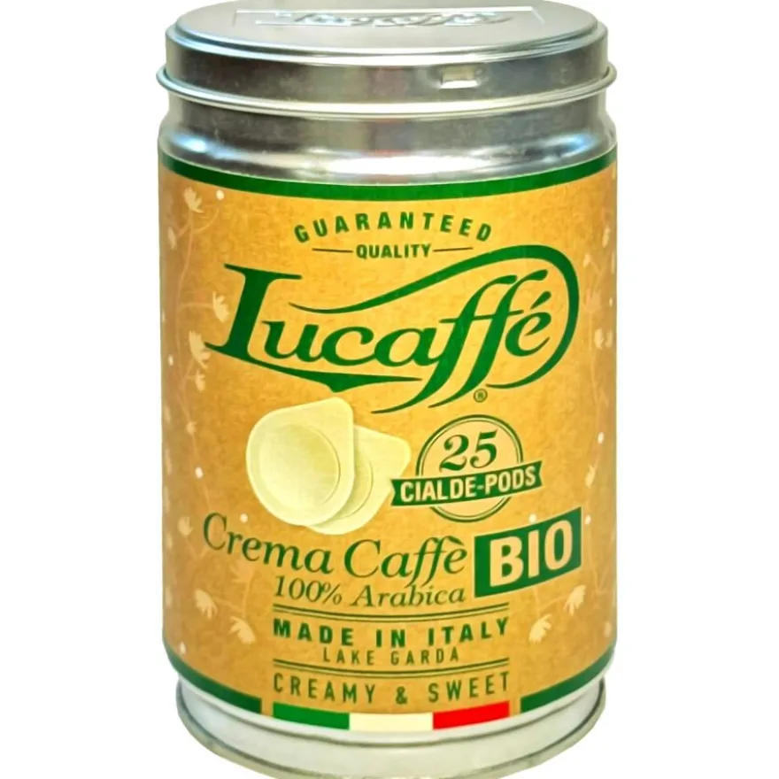 Lucaffé Crema Caffè Bio 100 % Arabica espressonapit 25 kpl - purkki