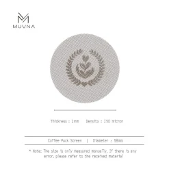 MUVNA Puck Screen 1 mm x 58 mm, teräs