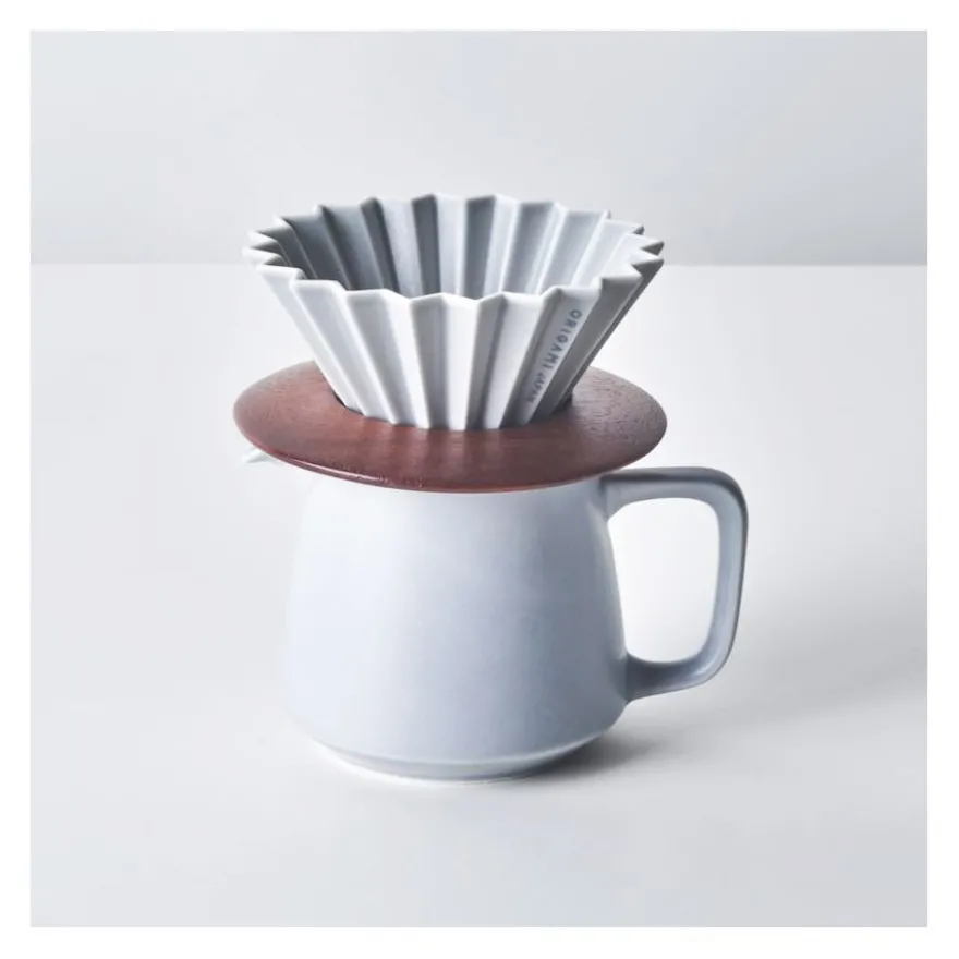 Origami Wood Dripper puinen suodatinsuppilon pidike