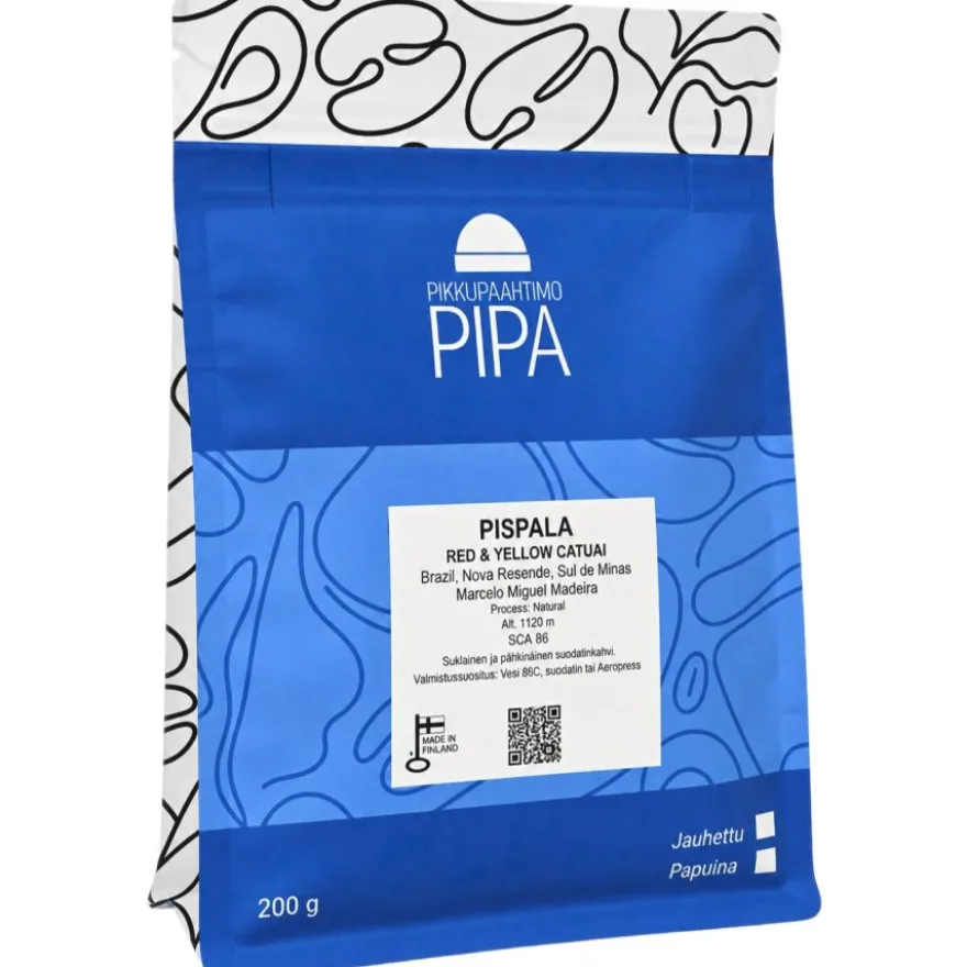 Pikkupaahtimo Pipa Pispala 200 g kahvipavut