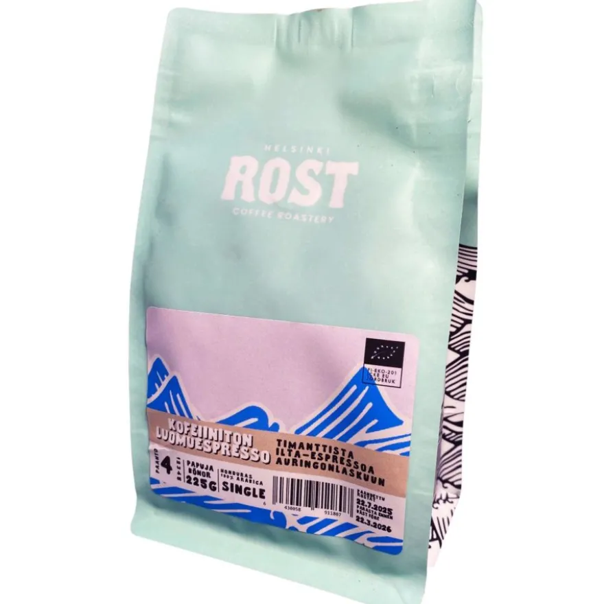 ROST kofeiiniton luomuespresso 225 g kahvipavut