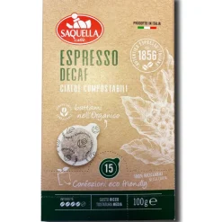 Saquella Espresso Decaf kofeiinittomat espressonapit 15 kpl