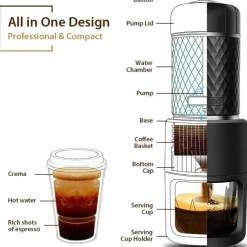 Staresso Basic (kapseli & jauhettu kahvi) kannettava espressokeitin