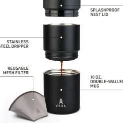 VSSL Nest Pour-Over-kahvisetti, musta
