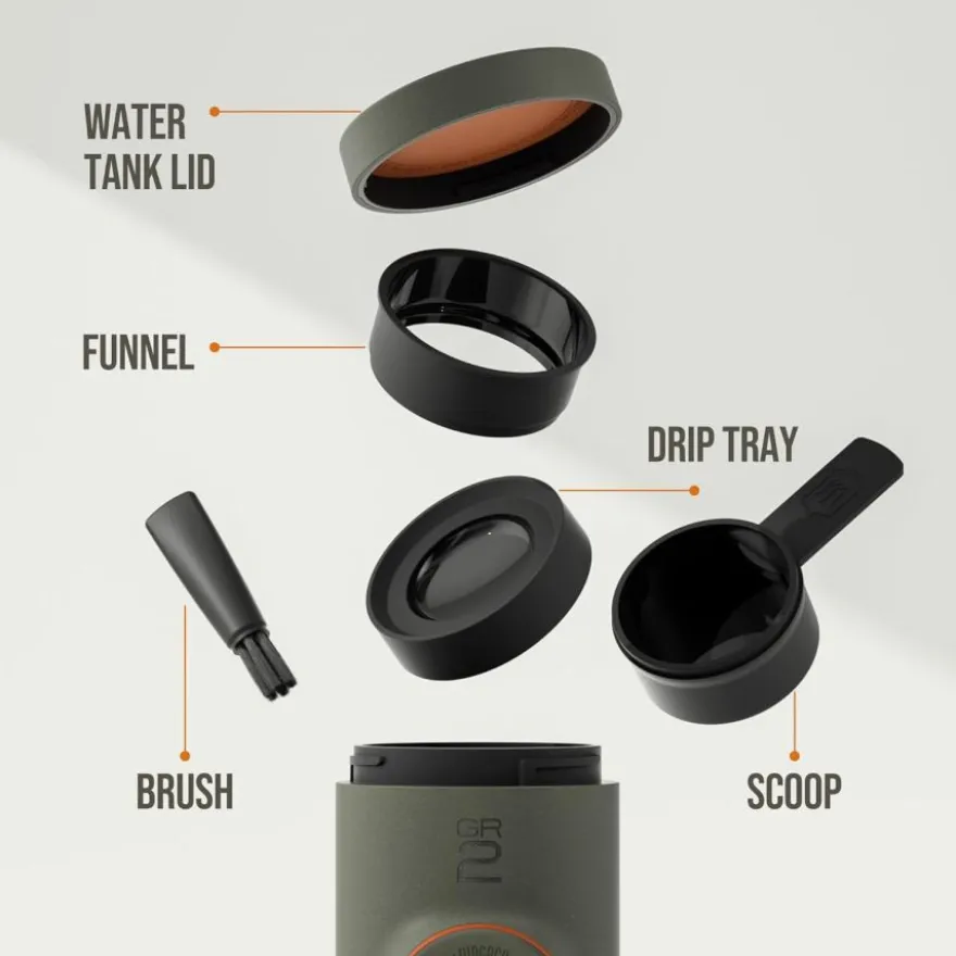 Wacaco Minipresso GR2 Ground kannettava espressokeitin